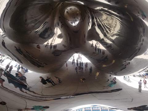 Photo of the reflection on the surface of the 